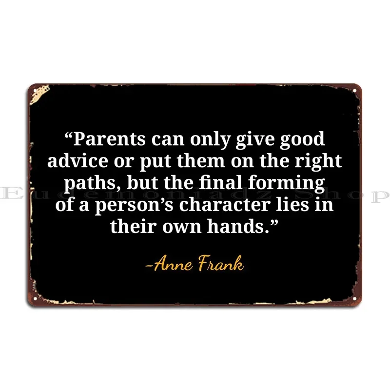 Home Cinema Quotes - Anne Frank Quote Metal Plaque Poster
