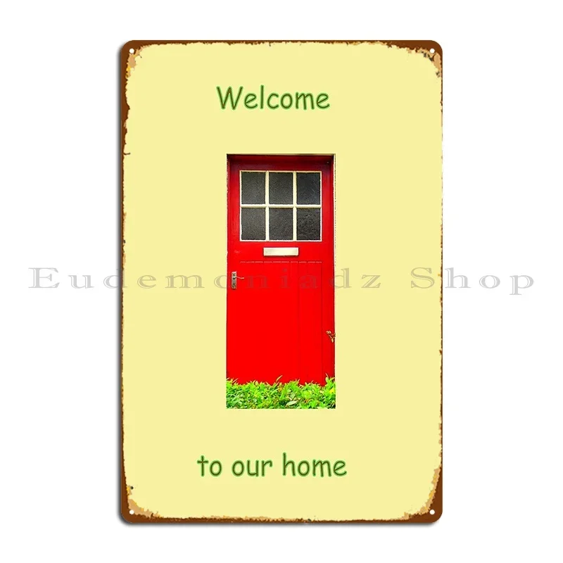 Home Cinema Wall Design - Welcome To Our Home Metal Plaque
