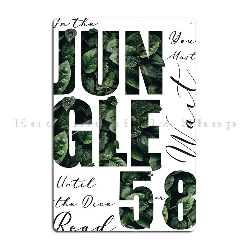 Home Cinema Wall Design - Jungle Of Jumanji Metal Sign Wall