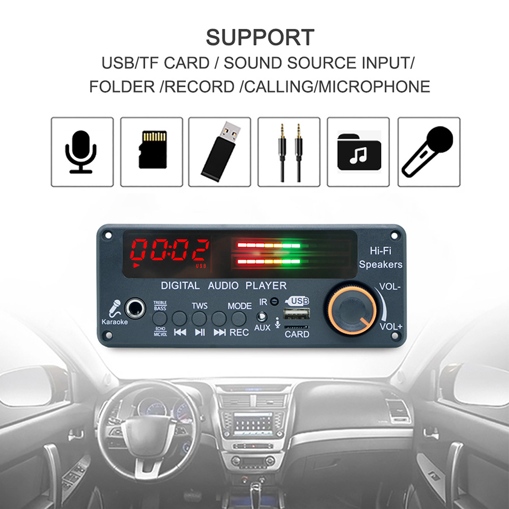 Surround Sound Decoder - DC12V MP3 WMA WAV Decoder Board