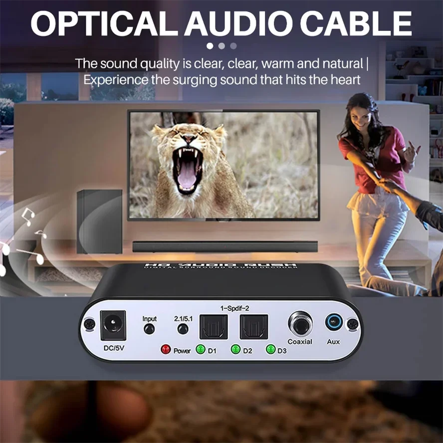 Digital to Analog 5.1 Audio De - đánh giá và giá Surround Sound Decoder