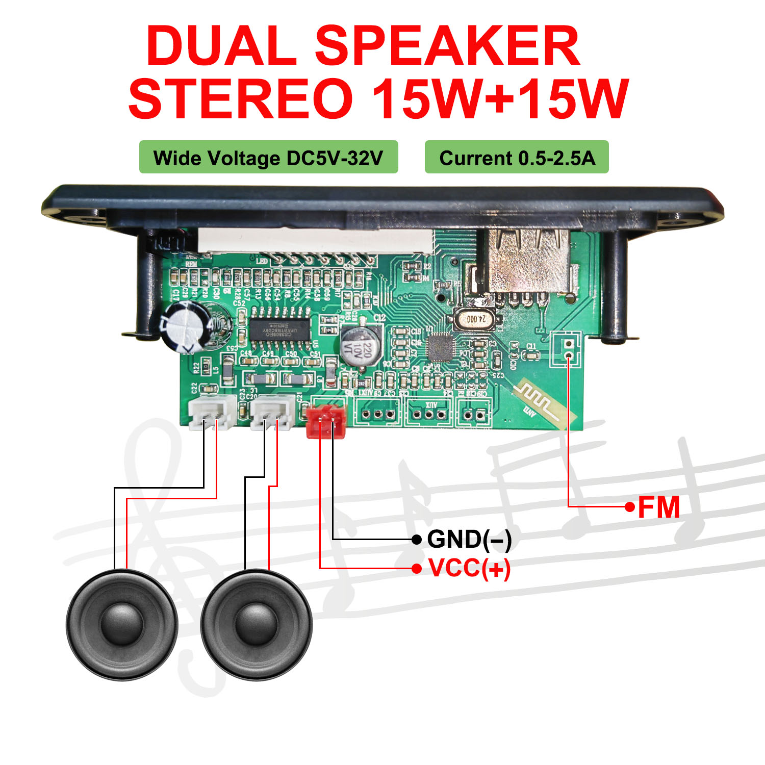 DC 5V-32V 30W Bluetooth5.0 Amp - đánh giá và giá Surround Sound Decoder