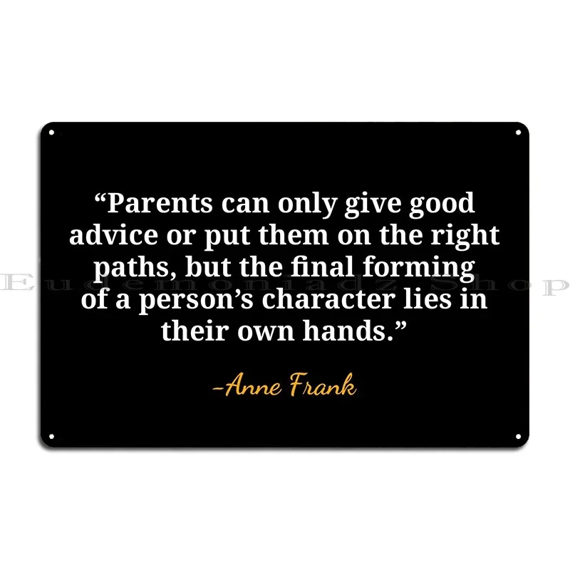 Anne Frank Quote Metal Plaque  - đánh giá và giá Home Cinema Quotes