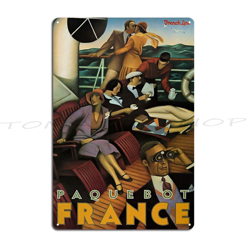 Paquebot France Retro Poster M - đánh giá và giá Home Cinema France