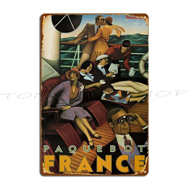 Paquebot France Retro Poster M - đánh giá và giá Home Cinema France