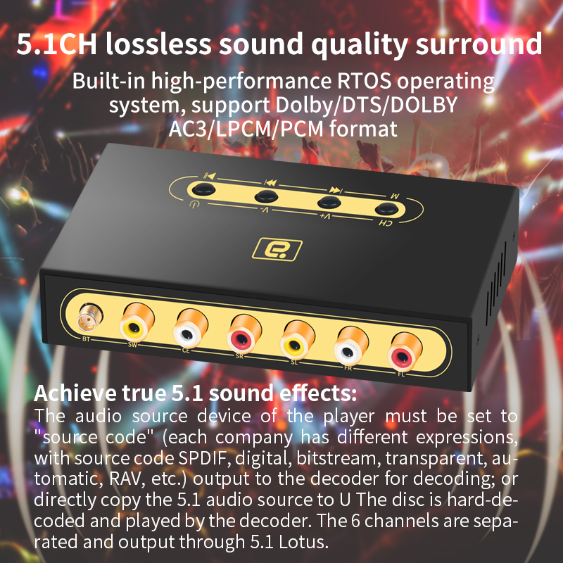 DA720 5.1CH Audio Decoder Blue - đánh giá và giá Surround Sound Decoder