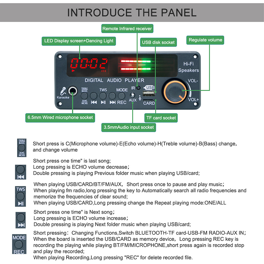 DC12V MP3 WMA WAV Decoder Boar - đánh giá và giá Surround Sound Decoder